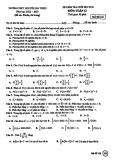 Đề thi học kì 2 môn Toán lớp 12 năm 2022-2023 có đáp án - Trường THPT Nguyễn Gia Thiều