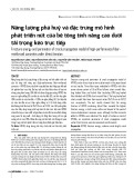 Năng lượng phá huỷ và đặc trưng mô hình phát triển nứt của bê tông tính năng cao dưới tải trọng kéo trực tiếp