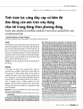 Tính toán lực căng dây cáp và biên độ dao động của sàn treo xây dựng chịu tải trọng động theo phương đứng