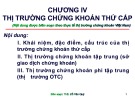 Bài giảng Chương 4: Thị trường chứng khoán thứ cấp - ThS. Đỗ Văn Quý