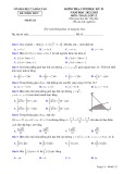 Đề thi học kì 2 môn Toán lớp 12 năm 2022-2023 có đáp án - Sở GD&ĐT Bình Dương