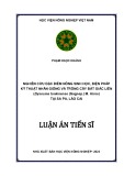 Luận án Tiến sĩ: Nghiên cứu đặc điểm nông sinh học, biện pháp kỹ thuật nhân giống và trồng cây Bát giác liên (Dysosma tonkinense (Gagnep.) M.Hiroe) tại Sa Pa, Lào Cai