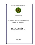 Luận án Tiến sĩ Kinh tế: Giải pháp phát triển sản xuất xoài bền vững trên địa bàn tỉnh Sơn La