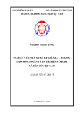 Luận án Tiến sĩ Kinh tế: Nghiên cứu mối quan hệ giữa lực lượng lao động ngành vận tải biển với GDP và dân số Việt Nam