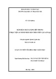 Luận án Tiến sĩ Khoa học giáo dục: Đảm bảo chất lượng bên trong ở Học viện An ninh nhân dân theo tiếp cận AUN - QA