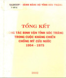 Ebook Tổng kết công tác binh vận tỉnh Sóc Trăng trong cuộc kháng chiến chống Mỹ cứu nước (1954-1975): Phần 1