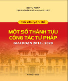 Công tác tư pháp và một số chuyên đề-thành tựu giai đoạn (2015-2020)