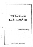 Tập bài giảng Luật so sánh - ThS. Nguyễn Thị Hằng