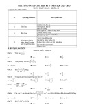 Đề cương ôn tập học kì 2 môn Toán lớp 11 năm 2022-2023 - Trường THPT Hai Bà Trưng, TT Huế