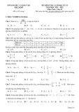 Đề thi học kì 2 môn Toán lớp 10 năm 2021-2022 có đáp án - Sở GD&ĐT Bắc Ninh