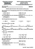 Đề thi học kì 2 môn Toán lớp 12 năm 2021-2022 có đáp án - Sở GD&ĐT TP Cần Thơ