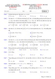 Đề thi học kì 2 môn Toán lớp 12 năm 2021-2022 có đáp án - Trường THPT Hướng Hóa, Quảng Trị