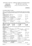 Đề thi học kì 2 môn Tiếng Anh lớp 10 năm 2021-2022 có đáp án - Sở GD&ĐT Quảng Nam