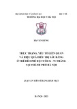 Luận án Tiến sĩ Răng hàm mặt: Thực trạng, yếu tố liên quan và hiệu quả điều trị sâu răng ở trẻ béo phì độ tuổi 36 đến 71 tháng tại Thành phố Hà Nội