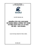 Luận văn Thạc sĩ Quản lý năng lượng: Nghiên cứu các giải pháp sử dụng năng lượng tiết kiệm và hiệu quả cho Cty CP Bia Hà Nội - Hải Phòng