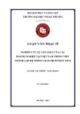 Luận văn Thạc sĩ Tài chính ngân hàng: Nghiên cứu sự sẵn sàng của các doanh nghiệp tại Việt Nam trong việc thành lập hệ thống giao dịch phát thải