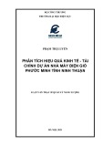 Luận văn Thạc sĩ Quản lý năng lượng: Phân tích hiệu quả kinh tế - tài chính dự án nhà máy điện gió Phước Minh