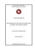 Luận văn Thạc sĩ Quản trị kinh doanh: Quản trị sản xuất tại công ty INGENICO Việt Nam, Khu Công Nghệ Cao TP.HCM