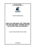 Luận văn Thạc sĩ Quản lý năng lượng: Đánh giá tiềm năng phát triển điện gió tỉnh Đắk Nông - Trường hợp dự án Nhà máy điện gió Nam Bình 1