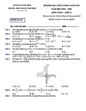 Đề kiểm tra chất lượng cuối năm môn Toán lớp 12 năm 2022-2023 - Trường THPT chuyên Thái Bình