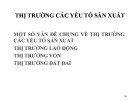 Bài giảng Thị trường các yếu tố sản xuất