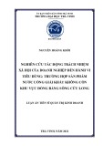 Luận án Tiến sĩ Quản trị kinh doanh: Nghiên cứu tác động trách nhiệm xã hội của doanh nghiệp đến hành vi tiêu dùng: trường hợp sản phẩm nước uống giải khát không cồn khu vực Đồng bằng sông Cửu Long