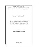 Luận án Tiến sĩ Du lịch: Hành vi đồng tạo sản phẩm của khách du lịch Việt Nam