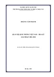 Luận án Tiến sĩ Quốc tế học: Quan hệ quốc phòng Việt Nam- Hoa Kỳ giai đoạn 2001-2018