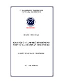 Luận án Tiến sĩ Văn hóa học: Kịch nói ở thành phố Hồ Chí Minh nhìn từ đặc điểm văn hóa Nam Bộ