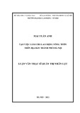 Luận văn Thạc sĩ Quản trị nhân lực: Tạo việc làm cho lao động nông thôn trên địa bàn thành phố Hà Nội