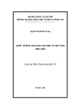 Luận án Tiến sĩ Quan hệ quốc tế: Quốc tế hóa Giáo dục đại học ở Việt Nam (2001-2020)