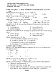 Đề thi giữa học kì 2 môn Hóa học lớp 8 năm 2022-2023 có đáp án - Trường THCS Trần Hưng Đạo