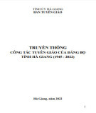 Ebook Truyền thống công tác tuyên giáo của Đảng bộ tỉnh Hà Giang (1945-2022): Phần 2