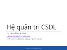 Bài giảng Hệ quản trị CSDL: Chương 0 - TS. Lại Hiền Phương