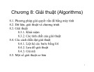 Bài giảng học phần Tin học cơ sở - Chương 8: Giải thuật (Algorithms)