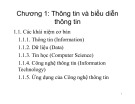 Bài giảng học phần Tin học cơ sở - Chương 1: Thông tin và biểu diễn thông tin