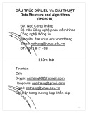 Bài giảng Cấu trúc dữ liệu và giải thuật (Data Structures and Algorithms): Chương 0 - GV. Ngô Công Thắng