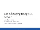 Bài giảng Hệ quản trị CSDL: Chương 3 (Phần 1) - TS. Lại Hiền Phương