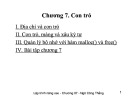 Bài giảng Lập trình nâng cao (Advanced Programming) - Chương 7: Con trỏ