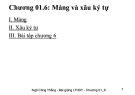 Bài giảng Lập trình hướng đối tượng (Object-Oriented Programming) - Chương 1-6: Mảng và xâu ký tự