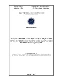 Luận văn Thạc sĩ Kỹ thuật môi trường: Bước đầu nghiên cứu khả năng hấp phụ các Ion Cd2+ và Zn2+ trong môi trường nước bằng vật liệu sinh học Spirulina plantensis TH