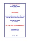 Luận văn Thạc sĩ Khoa học kinh tế: Đào tạo nghề cho lao động nông thôn ở huyện Lệ Thủy, tỉnh Quảng Bình