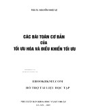 Một số bài toán điều khiển tối ưu và tối ưu hóa: Phần 1