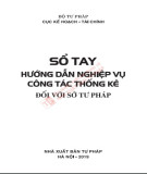 Hướng dẫn nghiệp vụ công tác thống kê đối với sở tư pháp - Sổ tay: Phần 2