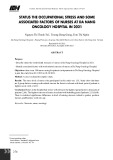 Thực trạng stress nghề nghiệp và một số yếu tố liên quan ở điều dưỡng tại Bệnh viện Ung bướu Đà Nẵng năm 2021