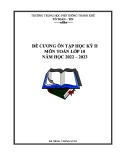 Đề cương ôn tập học kì 2 môn Toán lớp 10 năm 2022-2023 - Trường THPT Thanh Khê