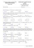 Đề thi thử tốt nghiệp THPT môn Toán năm 2022-2023 có đáp án (Lần 3) - Trường THPT Bạch Đằng, Quảng Ninh