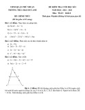Đề thi học kì 1 môn Toán lớp 8 năm 2022-2023 có đáp án - Trường THCS Đào Duy Anh, Quận Phú Nhuận