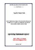 Luận văn Thạc sĩ Kinh doanh và quản lý: Phát triển hoạt động tín dụng đối với doanh nghiệp vừa và nhỏ tại Agribank chi nhánh thị xã Đông Triều, Quảng Ninh