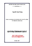 Luận văn Thạc sĩ Kinh doanh và quản lý: Nâng cao năng lực dự thầu xây lắp của Công ty TNHH VSL Việt Nam